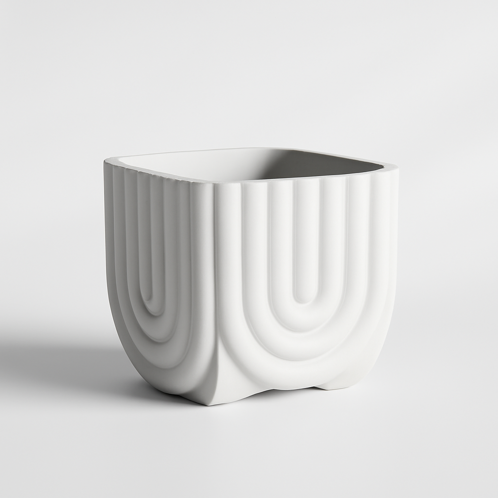 Vaso Candle Vaso 3D Tropical Corner Bianco