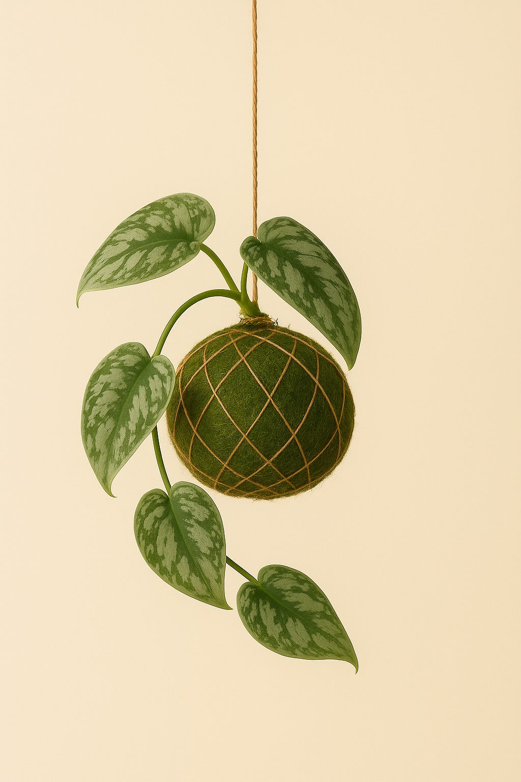 Kokedama | Scindapsus Pictus 'Silvery Ann'