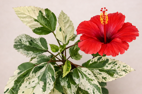 Hibiscus rosa-sinensis "Variegata": una bellezza tropicale per eccellenza
