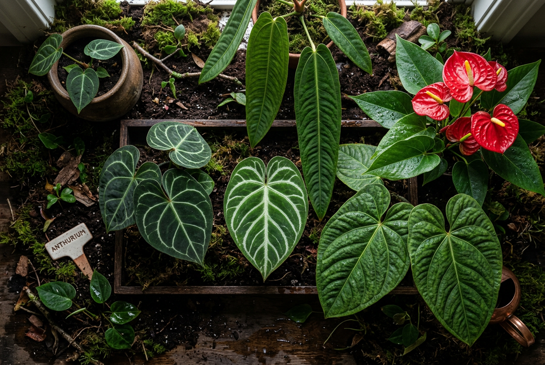 Anthurium rari da collezione: il mondo delle foglie di velluto