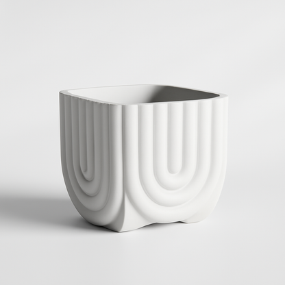 Vaso Candle Vaso 3D Tropical Corner Bianco