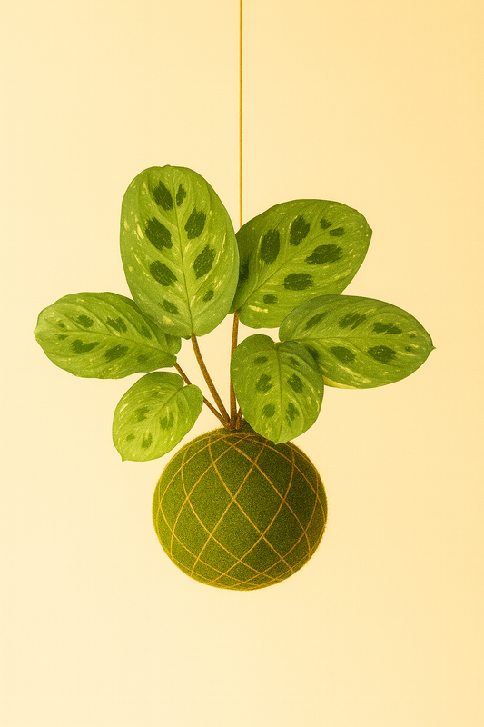 Kokedama | Maranta Leuconeura 'Kerchoveana' Variegata