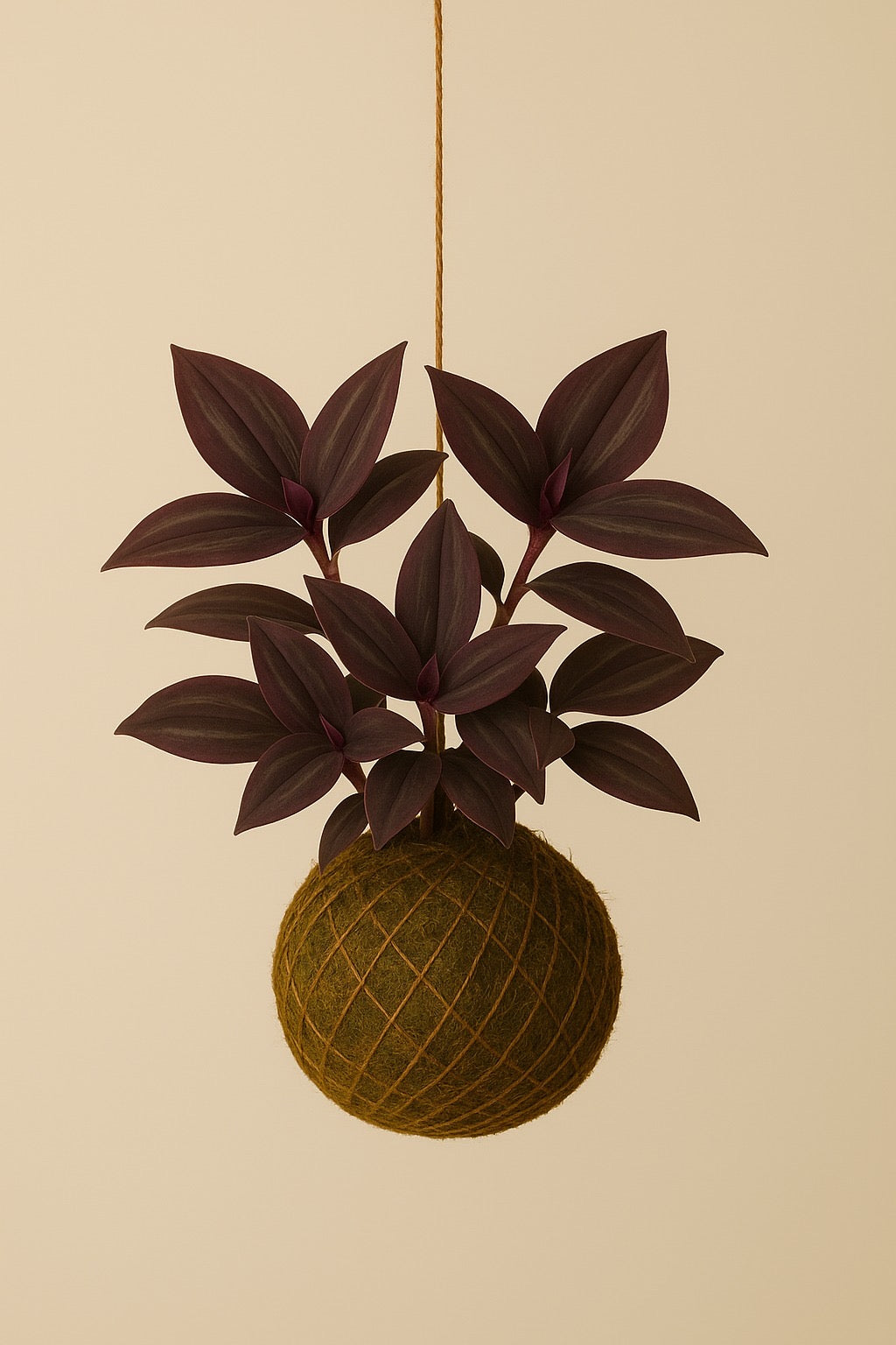 Kokedama | Tradescantia Burgundy