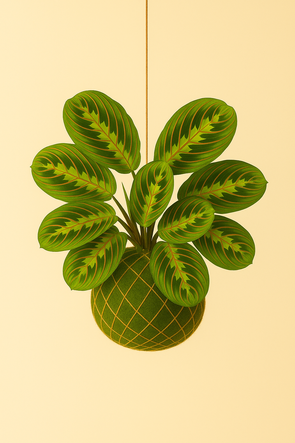 Kokedama | Maranta Leuconeura 'Fascinator' Kokedama Tropical Corner