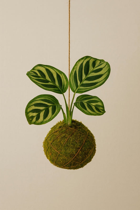 Baby Kokedama | Calathea Makoyana