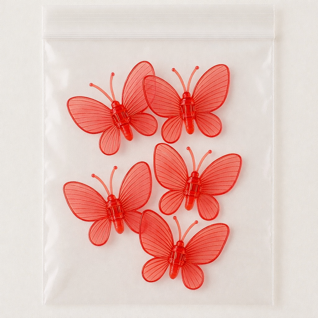 Clip farfalla Supporto per piante Tropical Corner 10 pz Rosso