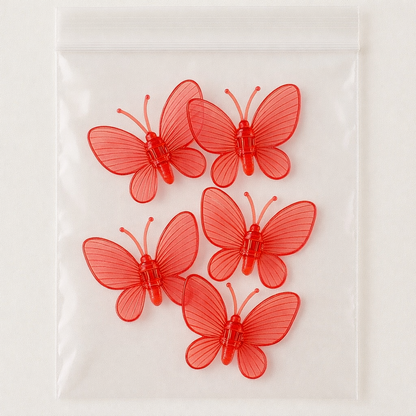 Clip farfalla Supporto per piante Tropical Corner 10 pz Rosso