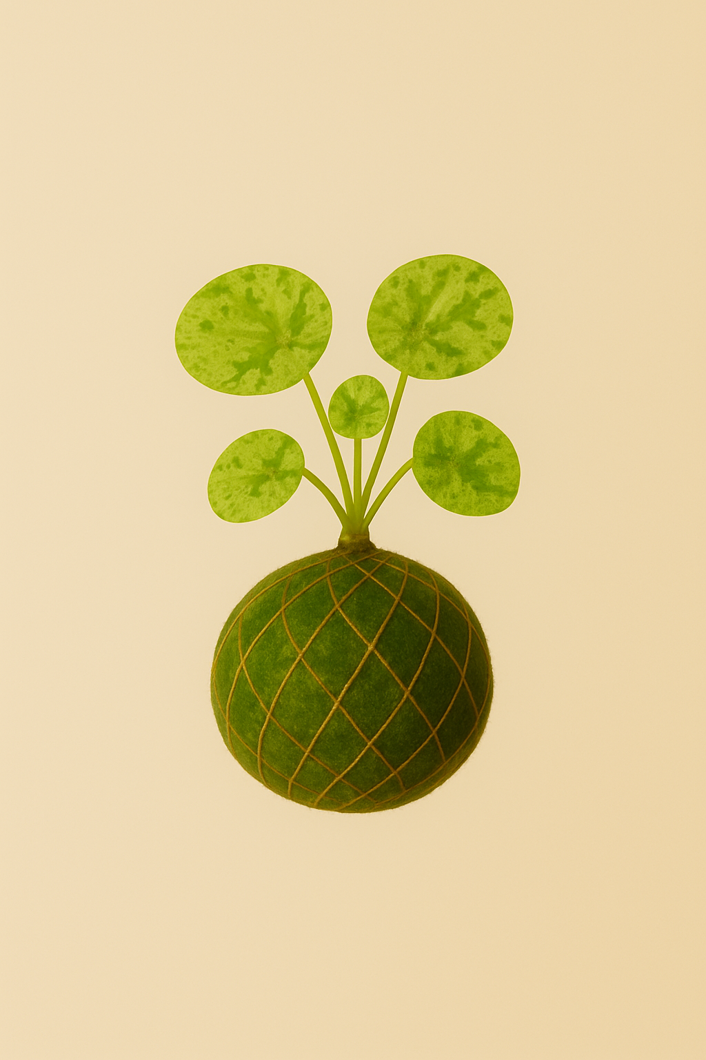 Baby Kokedama | Pilea Peperomioides 'Mojito'